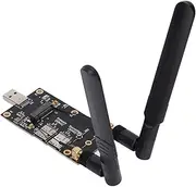 NGFF M.2 to USB 3.0 Adapter, Dual SIM Card Slot LTE Modem with Antenna Screws for LTE/4G/5G Module Supports 2G GSM, GPRS, 3G, CDMA, WLAN, WWLAN, etc.