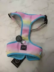 Sassy Woof Large Adjustable Dog Harness Pastel Rainbow New