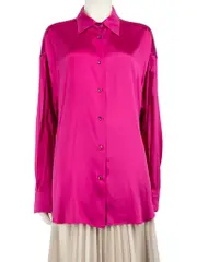 Pink Silk Buttoned Shirt