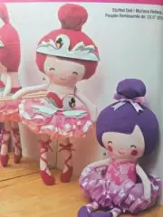 Simplicity Sewing Pattern 1341 22" Stuffed Doll Ballet Size O/S Uncut