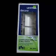 Leviton Decora Combination Switch & 3-Way Switch Ivory 15A 120/277V No. 5641