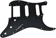 Dopro 11-Hole Aluminum Anodized Modern Style Strat HSS Guitar Pickguard Scratch Plate Fits American/Mexican FD Black