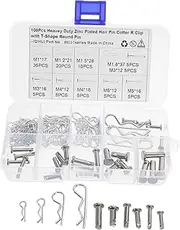 High Precision Steel Hitch Pin Kit 100pcs Assorted Trailer Safety Pins Locking Clips for Hitch