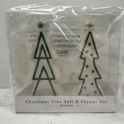 Thirstystone - Stoneware Christmas Tree, Salt and Pepper Shakers, Set of 2
