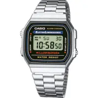 在飛比找蝦皮商城優惠-【CASIO】魷魚遊戲O卡西歐復古銀電子錶 A168WA-1