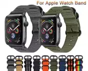 Adjustable Nylon Strap For Apple Watch Band 41 44 45mm iWatch Series 8 7 6 SE 5