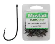 1 Box of Mustad Long Baitholder 92647NPBLN Chemically Sharpened Baitholder Hooks