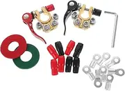 ETHZZLE 1 Sets Heavy Duty Battery Terminal Clamps with Wrench Quick Disconnect Connectors for Auto Boat Solar Systems Durable Washer Ring Terminals Versatile Battery Connection