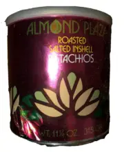 Blue Diamond Almond Plaza Roasted Salted Inshell Pistachios 14 Oz. 1970’s *New*
