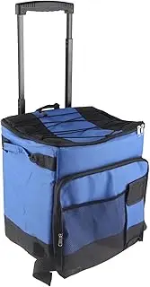Rolling Cooler Bag, Soft Insulated Roller Cooler with Wheels, 35L Oxford Cloth Portable Leak Proof Cooler Bag with Double Zipper, Collapsible Cooler for Camping, Hiking, Beach