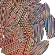 Salmon Pink Navette Leaf Sequins 1.5 inch City Lights Reflect Couture Paillettes