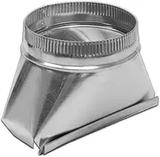 Lambro Round Range Hood Transition, 4 in D, 3-1/4 X 10 in, Aluminum, 120