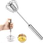 Semi Automatic Stainless Steel Whisks Hand Egg Beater Milk Frother Whisk Mixer