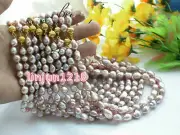 Wholesale 10 Set 8-9mm Lavender Baroque Freshwater Pearl Necklace 18''