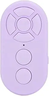 Rechargeable Bluetooth Remote Control Clicker, Ebook App Page Turner with Type C Charging for Photos & Video, Selfie Clicker (Purple)
