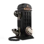 FESTRING Audio Guest Book Wedding Phone with Vintage Phone Booth Design, Record