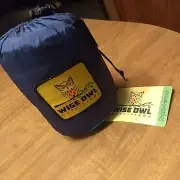 Wise Owl Outfitters Hammock Single Person Navy & Blue Camping Tree Straps New