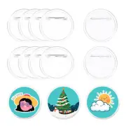 12Pcs Acrylic Sewing Buttons Pin Clear 1.97" Button Maker Badges