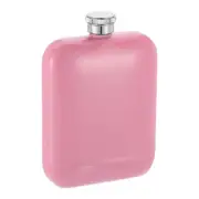 5.5oz/160ml Stainless Steel Hip Flask for Camping Hiking Outdoor Activity Pink