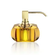 DECOR WALTHER KR SSP KRISTALL Soap Dispenser- Amber and Gold