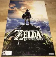 Legend ZELDA Breath of Wild Launch POSTER 11x17" NEW GameStop Nintendo 2017 RARE