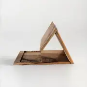 Natural Wood Book Holder Bookstand Hickory Handmade Rustic