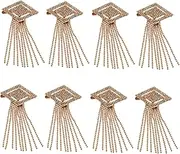 [Beavorty] Rhinestone Tassel Charms for Shoes Boots DIY Jewelry Accessories Sparkling Metal Ornaments for Clothing Footwear Unique Design for Weddings Parties