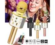 Wireless Bluetooth Karaoke Microphone For Kids,Kids Karaoke Machine Portable Handheld Mic Speaker Toy Home Party Birthday Graduation For Iphone Android Ipa