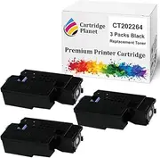 Cartridge Planet 3 Pack Black Compatible Toner Cartridge for Fuji Xerox CT202264 (2000 Pages) for Fuji Xerox DocuPrint CM225fw CM115w CP225w CP116w CP115w CM225 CM115 CP225 CP116 CP115