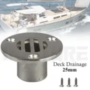 25mm 316 Stainless Steel Deck Floor Drain Scupper Screw Marine Grade Deck Drain