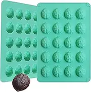 Zorazio 2Pack Walnut Cookie Maker Silicone, Nonstick Oreshki Mold Maker for Baking, 20Cavity Walnut Silicone Mold for Cookie, Chocolate, Candy