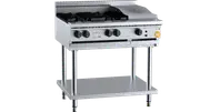 K+ Combination Four Open Burners Plus 300mm Grill Plate Natural Gas
