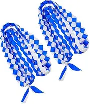 [SAFIGLE] Graduation Season Necklace Beige Congrats Ribbon Graduate Decorations Cord Braided Wedding Honor Medal Ties Double Burlap Ribbons Stain Curtain Buckle Door Pin Polyester Blue
