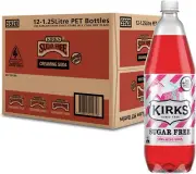 Kirks Sugar Free Creaming Soda Soft Drink Multipack Bottles 12 x 1.25 Litres