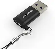 USB A to USB C Adapter, Fast Charging 3A 15W, 480Mbps Data Transfer, OTG, Compatible with iPhone, Samsung Galaxy, Watch, Google Pixel and Much More, Aluminium/Black