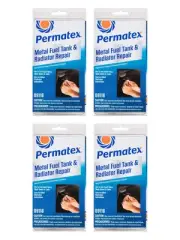 4 x Permatex Metal Fuel Tank & Radiator Repair Kit Clamshell