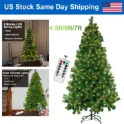 4.5ft 6ft 7ft Green Christmas Tree Decor DIY USB LED String Lights with Remote