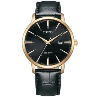 【CITIZEN 星辰】BM7462-15E 光動能 數字 日期顯示 皮錶帶男錶 黑/金 40mm 台南 時代鐘錶