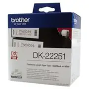 Brother LBF797024 WHITE CONTINUOUS PAPER ROLL 62MM X 15.24M (WITH BLACK/RED PRINT)