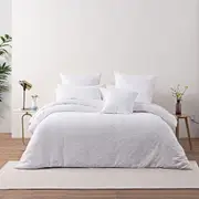 Bianca Cosmo White Chenille Bedding Quilt Fabric Cover Set