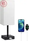 Bedside Touch Lamp with USB A+C Port 3-Way Dimmable LED Light Beige Bedroom