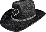 [Generic] Glitter Cowboy Hat - Western Sparkly Disco Cowboy Hat,Headwear Costume Accessories, Cosplay Props for Men Women