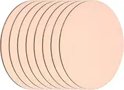 uxcell 8 Pcs Round Copper Plate, 50mm (1.97") Dia Pure Copper Sheets, 0.8mm(0.03") T2 Pure Copper Plates for Crafts, DIY, Electrical Repairs, Industrial Use