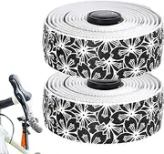Bike Bar Tape, Cycling Bar Tape, Anti-Slip Padded Wrap 2 Rolls Accessories with Cherry Pattern for Gravel Hockey Cycling Steering Pole