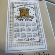 KAY DEE DESIGNS 2025 CALENDAR TOWEL BEE KIND COTTON NEW IN BOX free ship