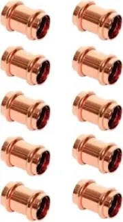 Copper Propress Fitting Zero Lead Copper Coupling with Stop 1" Press x Press