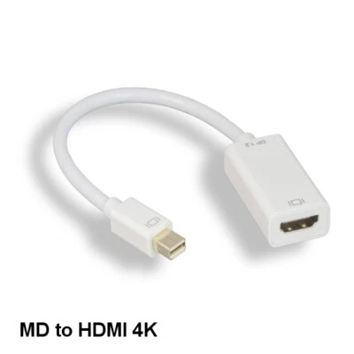 KNTK Mini Displayport 1.2a Male to 4K HDMI 1.4b Female Passive Adapter 4K MiniDP