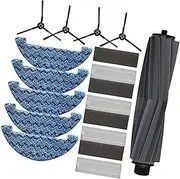 [ZAPYVET] 18Pcs Set Side Brush Filter Rubber Brush Mop, for ZACO 501925 A9s Vacuum Cleaner Car Vacuum Cleaner Replacement Kit