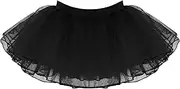 [EASTBUDDY] Tutu Skirt Girls Elastic Ballet Dance Skirts 4 Layers Tulle Tutu for Toddler Kid Children