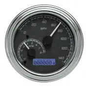 Dakota Digital Chrome Fatbob Tank Mounted Speedometer 96-03 Harley Softail FLHT
